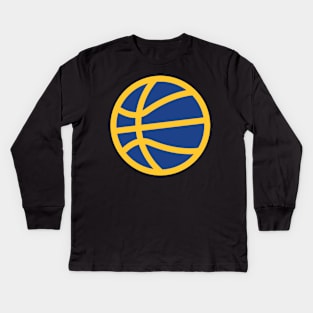 Simple Basketball Design In Your Favourite Team's Colors! Kids Long Sleeve T-Shirt